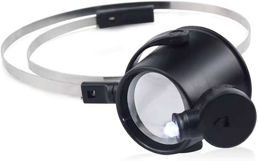 （ジャンク品）ヘッドバンドメガネ式ルーペ　拡大鏡LEDライト3.5倍　歯科外科用 ジャンク品）ヘッドバンドメガネ式ルーペ 拡大鏡LEDライト3.5倍