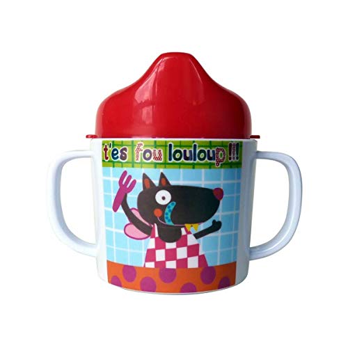 Ebulobo t' 'es Fou Louloup Wolf in melamina tazza