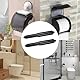 2 PCS Toilettenrollenhalter Einfügen, Toilettenpapierhalter Feder geladener Rollenersatz, Kunststoff-Toilettenpapierhalter für Badezimmer (schwarz)
