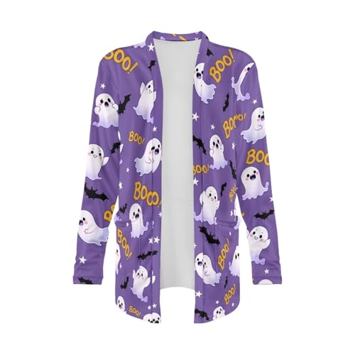 Image of Women's Lightweight Cardigans with Pockets Trendy Long Sleeve Open Front Cardigan Casual Tops Jackets Fall Oufits S-2XL