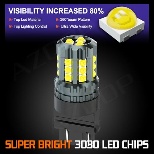 Bombillas LED reversa 3157 para GMC Sierra 1500-3500 2001-2013, 2 piezas miniatura 3