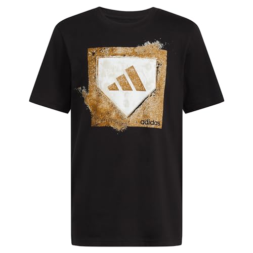 Image of Adidas Boys Short Sleeve T-Shirt Sports Graphic Tee Shirt