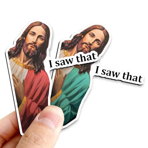2 Imanes cristianos decorativos Jesus I Saw That 3.5 in