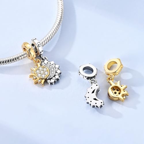Image of 925 Sterling Silver Charms,Hypoallergenic Beads,Compatible with Pandora Bracelets and Necklaces,Women Holiday Gift Pendants