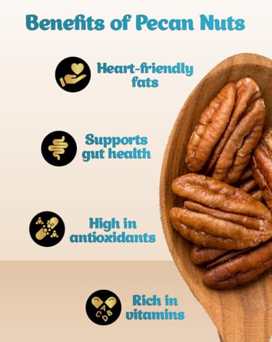 Image of True Elements Roasted Pecan Nuts 120g - Crunchy Nuts | Healthy Snack | Rich in Protein and Fibre | Premium Dry Fruits | Roasted Nuts