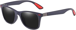 نظارة شمس بعدسات مستقطبة كبيرة الحجم للرجال والنساء بتصميم ريترو بحماية للعين من الاشعة فوق البنفسجية بالطول الموجي 400 لروهان رمادي مقاس واحد