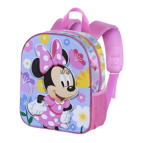 Zaino con immagini in rilievo Minnie Disney borsa per la scuola asilo materna 31 cm zainetto per bambini con figura in 3D