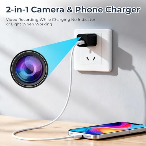 Image of BIGASUO Mini Hidden Camera 1080p Full HD Plug & Play Spy Cam Secret Camera for Home Hidden & Office Use Mini Spy Camera Works While Charging Supports 256GB Security Surveillance (1029) (BLACK, TMY-06)