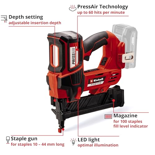 Einhell Professional Cordless Stapler FIXETTO 18/40 S Power X-Change (18 V, 60 Shots/min, max. 40 mm Staple Length, Single/Serial Shot, incl. 500 Staples, Without Battery) 3 Einhell Professional Cordless Stapler FIXETTO 18/40 S Power X-Change (18 V, 60 Shots/min, max. 40 mm Staple Length, Single/Serial Shot, incl. 500 Staples, Without Battery) - Image 3