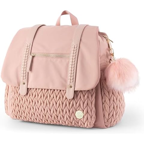 SEWBOO Diaper Bag BackPack Large Capacity Travel Mommy Bag Waterproof and Stylish with Changing Pad Baby Bag for Women and Girls Cover