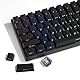 LQXQ PBT 136 Tasten Transparente, OEM Profil Double Shot Shine Custom Tastenkappen, Side Print Tasten für mechanische Tastaturen, Schwarz