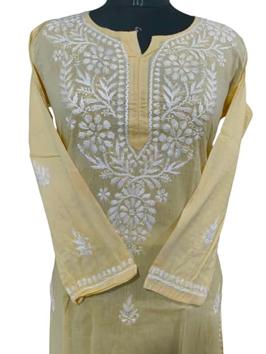 Image of Women Fashion Lucknowi Chikankari Pure Cotton Handwork Kurti for Women Girl