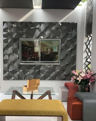 Miniatura 7 de Azulejos decorativos 3D Penta Design, sistema de paneles de decoración de pared, paquete de 30 unidades (blanco)