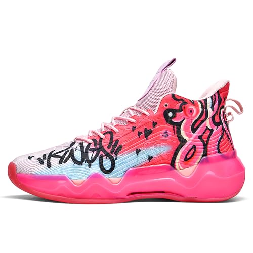 Women Men Basketball Shoes Youth Fashion High Top Running Shoes Volleyball Sneakers Colorful Painting Sport Shoes Comfortable Non-Slip Footwear2