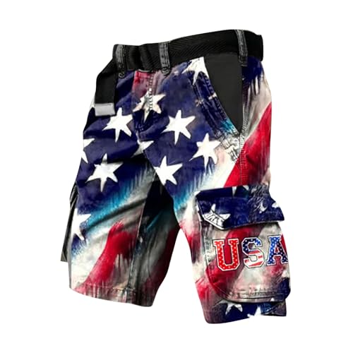 Short cargo homme d'été décontracté à poches multiples
