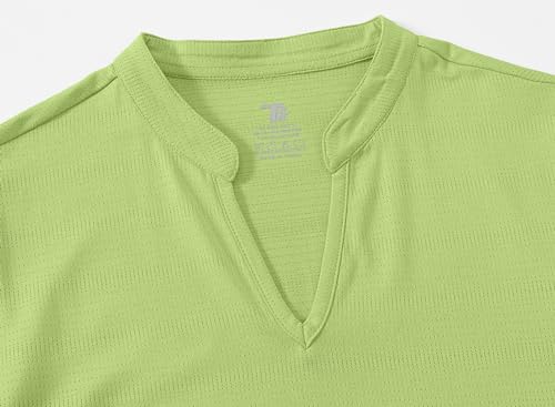 Image of Gopune Women's V Neck Golf Polo Shirts Collarless Short Sleeve Lightweight Quick Dry Tennis Running T-Shirts