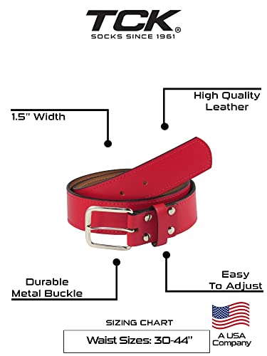 Image of TCK Leather Sports Belt: Pro-Style Uniform Belt for Baseball & Softball (1.5 inch)