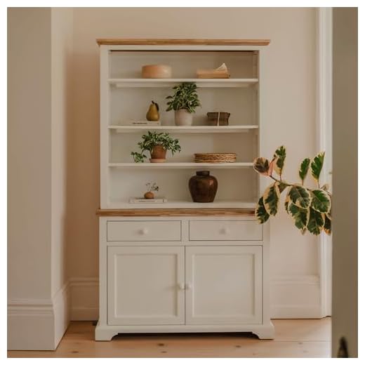Statement Furniture Florence Display Cabinet Dresser | D42cm x W120cm x H200cm | Height Adjustable Shelves | Assembled Living Dining Room Display Cabinet (white)