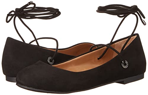 Jessica Simpson Women's Bingley Lace Up Flat Ballet, Black, 8 #TOP6