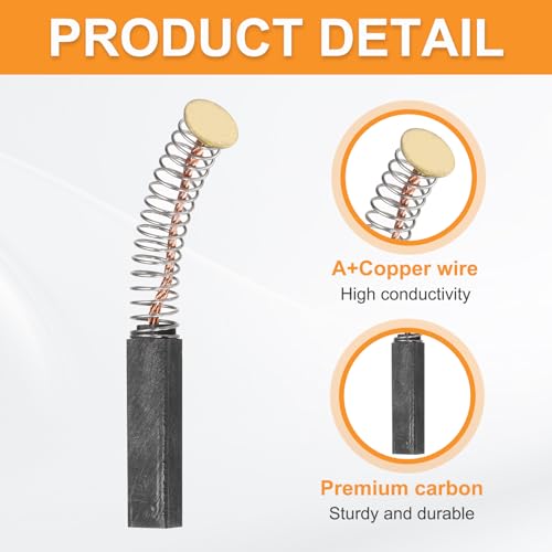PATIKIL Kohlebürsten 0.79x0.2x0.16 Zoll Für Elektromotoren Elektrowerkzeuge Winkelschleifer Tischsäge Ersatzteil Reparatur 6 Stück