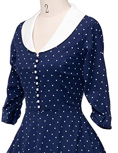 Image of GownTown Womens 1950s Cape Collar Vintage Swing Stretchy Dresses