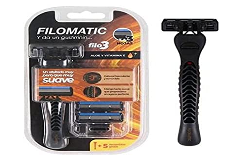 Filomatic 193359 Conjunto de 1 Maquinilla Afeitar + 5 Recambios Cover