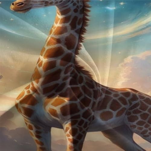 Parure housse de couette girafe 3D microfibre de qualité supérieure 200x200