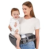 Baby Hip Carrier,Baby Carrier with Hip Seat for Newborns & Toddlers,Adjustable Extended Waistband with Various Pockets-Ergonomic (Gray)