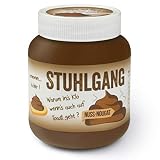 Stuhlgang Scherzartikel für Männer Extrem lustige Geschenke für Männer Nuss Nougat – Etikett mit witzigem Spruch – 400g Glas