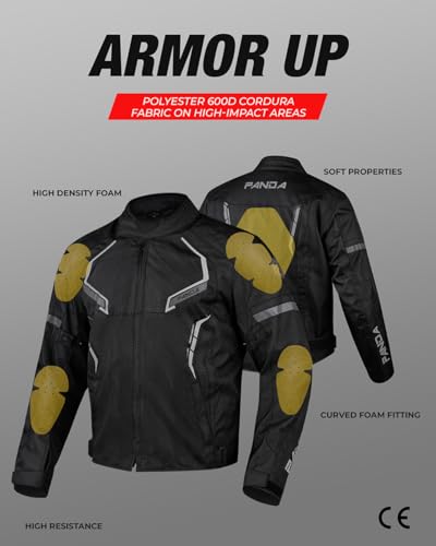 Image of Motorcycle Jacket for Men & Women All Season Hi Viz Armored Safe Riding Enduro Dual Sport Motorbike Adventure Touring Jacket