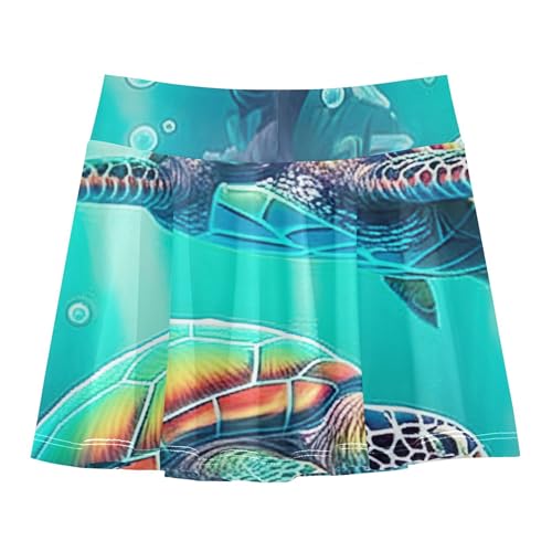 Girls' Shorts Athletic Skorts Kids Tennis Skirts Casual Teen Skirt Sea Turtles Ocean 3t2