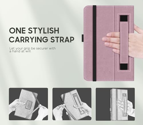 Image of MoKo Case Fits Amazon Kindle Fire HD 10 Tablet(13th /11th Gen) 10.1 inch,Marble Light Pink Gold