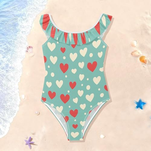 Traje de baño de lunares para niñas un regalo de San Valentín 2