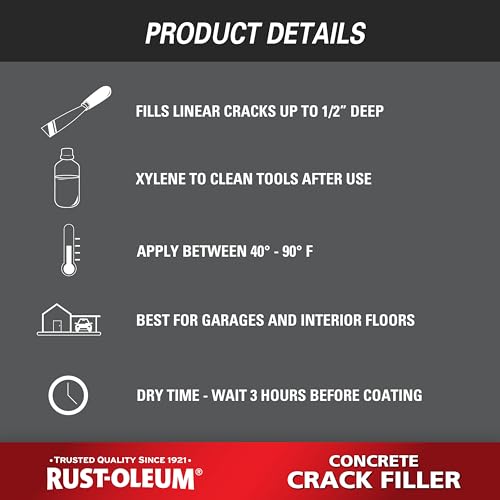 Rust-Oleum Concrete Crack Filler Epoxy 9 oz Gris miniatura 6