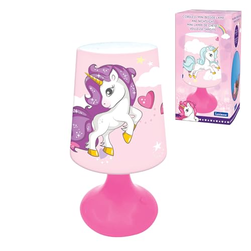 Lexibook, Unicorno, Mini Lampada da Comodino Senza Fili e Luce Notturna, MLT10UNI