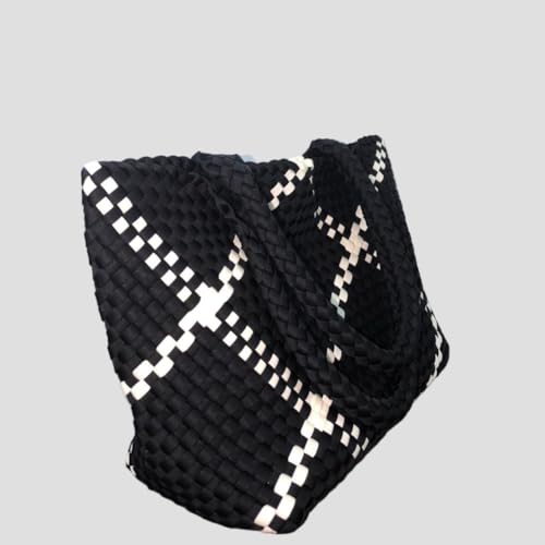 Bolso tote tejido para mujer, ligero, con clutch, ideal para la playa, viajes y uso diario miniatura 5