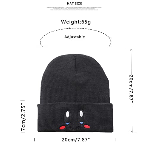 Cute Smile Face Beanie Embroidery Warm Hat Sweater Hat Knitted Hat Hip Hop Hat Outdoor Cap for Boys Girls4