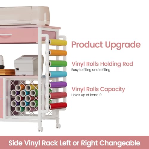 Image of Craft organization and storage Cart Compatible with Cricut Machine Stand
