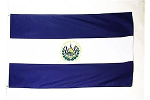 AZ FLAG El Salvador Flag 2x3 Ft Polyester with Grommets 2' x 3' Fade Resistant