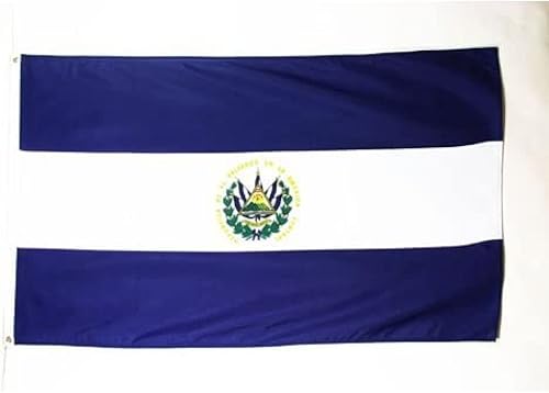 AZ FLAG Bandera de El Salvador de 2 x 3 pies, banderas salvadoreñas de 23.6 x 35.4in, pancarta de 2 x 3 pies