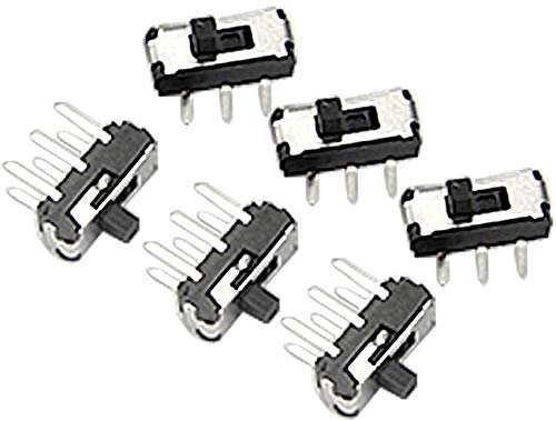 VISSQH 50Pcs Mini Vertical Slide Switch,6 Pin 2 Positions DPDT Mini Sliding Switch,Panel Mount Slide Switch,for DIY Welding Sliding Switch - Image 3