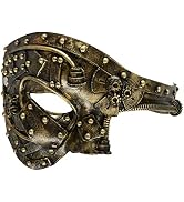 HugOutdoor Medieval Steampunk Mask, Halloween Cosplay Venice Phantom Of The Opera Masquerade Mask...