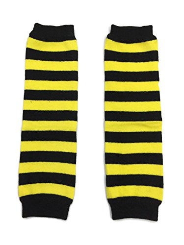 Rush Dance Halloween Parties/Parades Boys or Girls Baby/Toddler Leg Warmers (One Size, Yellow & Black Stripes)