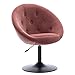 Produktbild Duhome Loungesessel Höhenverstellbar Samt, Schminktisch Stuhl Drehstuhl Cocktailsessel mit Armlehne für Wohnzimmer Esszimmer Schlafzimmer, Pink