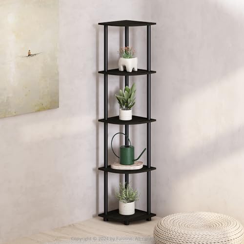 Furinno Turn-N-Tube 5 Tier Multipurpose Corner Display Rack Shelv...