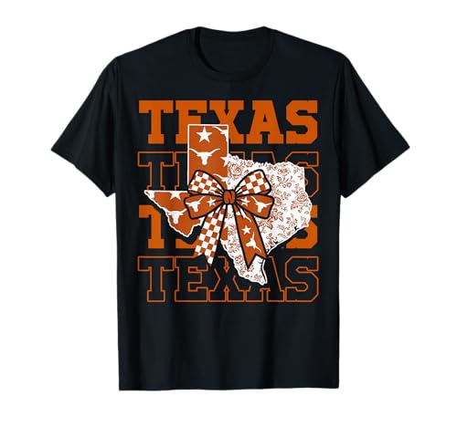 Texas TX Women Toddler Girls Coquette Bow Y2K State Pride T-Shirt