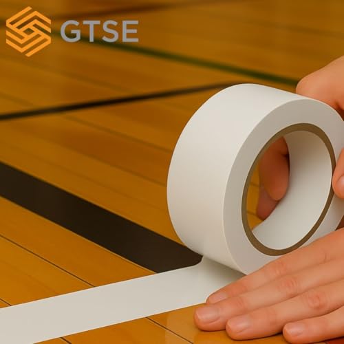 Image of GTSE - White Vinyl PVC Floor Tape 2 inch x 108ft Safety Marking Tape