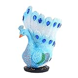 TOYANDONA Pen Pot Peacock Pen Holder Desk Supplies Organiser Personality Stationery Desk Tidy Office