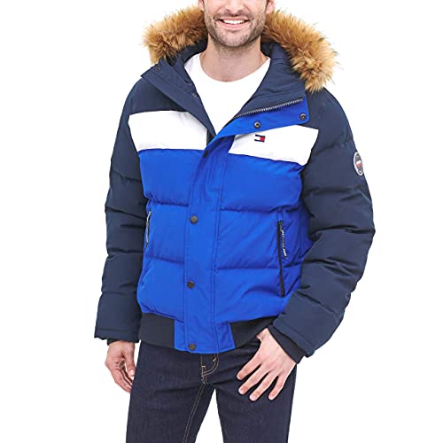 Image of Tommy Hilfiger Men's Arctic Cloth Quilted Snorkel Bomber Jacket (Standard and Big & Tall)