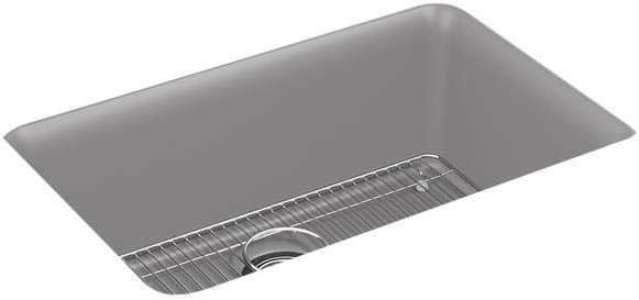 KOHLER K-28000-CM4 Cairn Sink, 27 in, Matte Grey